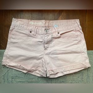 Madewell pink jean shorts size 31